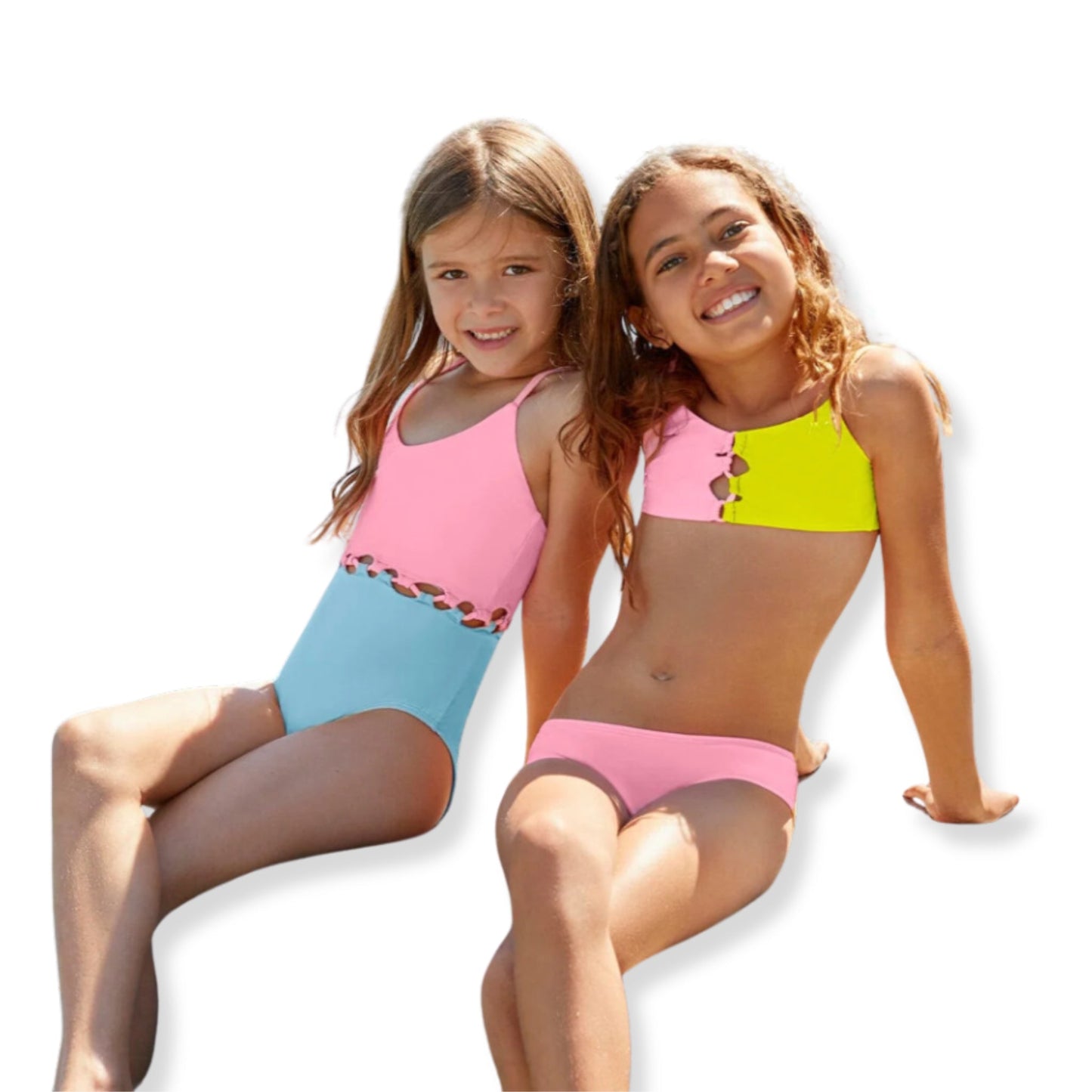 PilyQ Pop Pink Cammy Loop Bikini - a Spirit Animal - swim active March 2024 Juniors kids