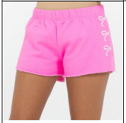 Pink Embroidered Bow Short - A Spirit Animal - 