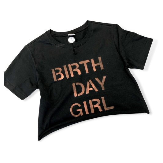Birth Day Girl Custom Retro Cropped Tee - a Spirit Animal - custom tee active January 2024 adult Ali & Joe