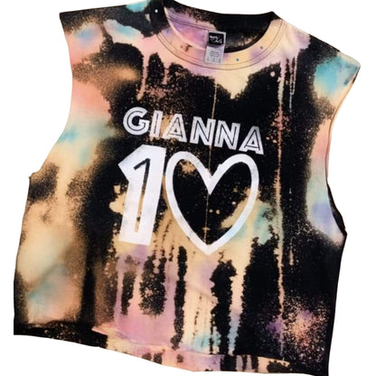Birthday Reversed Bleached Tank Top (front only)
