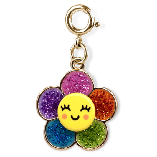 Charm it! Gold Glitter Happy Flower Charm - a Spirit Animal - Charms accessories active September 2023 Charm it!