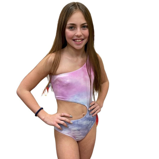 Cheryl Creations Kids Cut Out One Shoulder Monokini - a Spirit Animal -