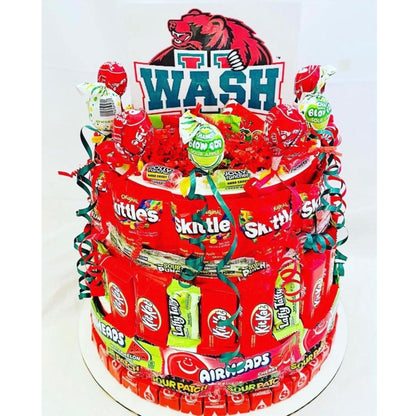 College Candy Cake Bouquets - a Spirit Animal - $45-$60 $75-$90 Candy Cake Explosion