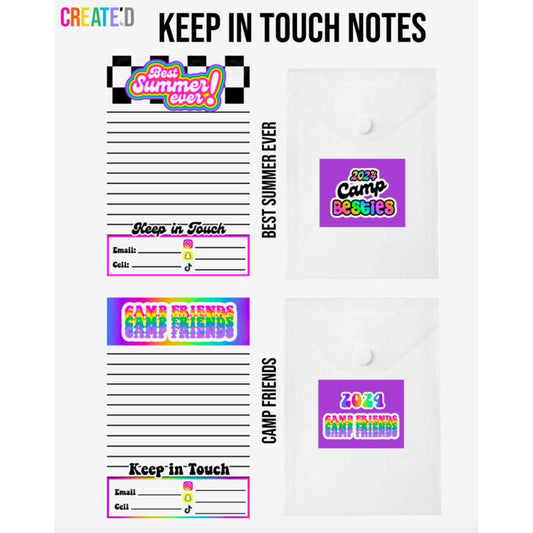 Create by D Keep In Touch Notes - a Spirit Animal - Custom Camp Notepads accessories active October 2023 Camp