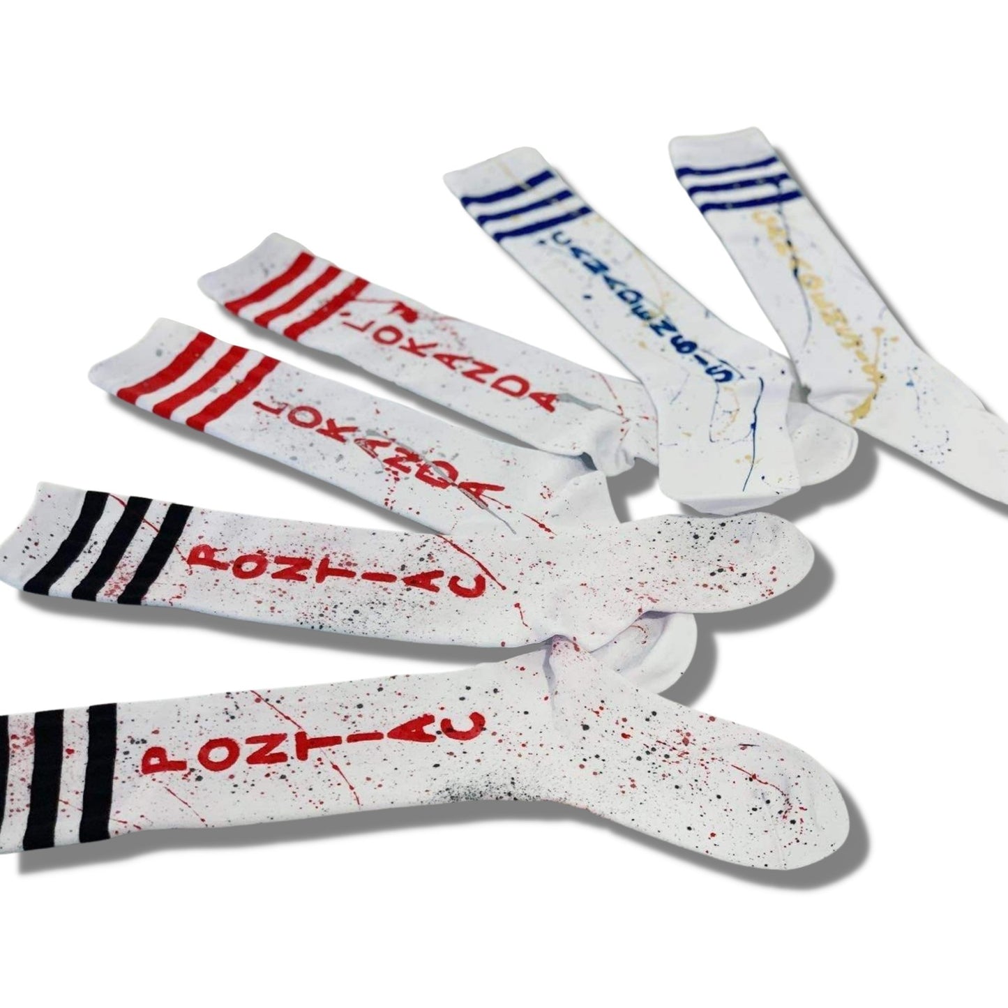 Custom Handpainted and Splattered Socks - a Spirit Animal - Socks Camp camp socks Nike Elite