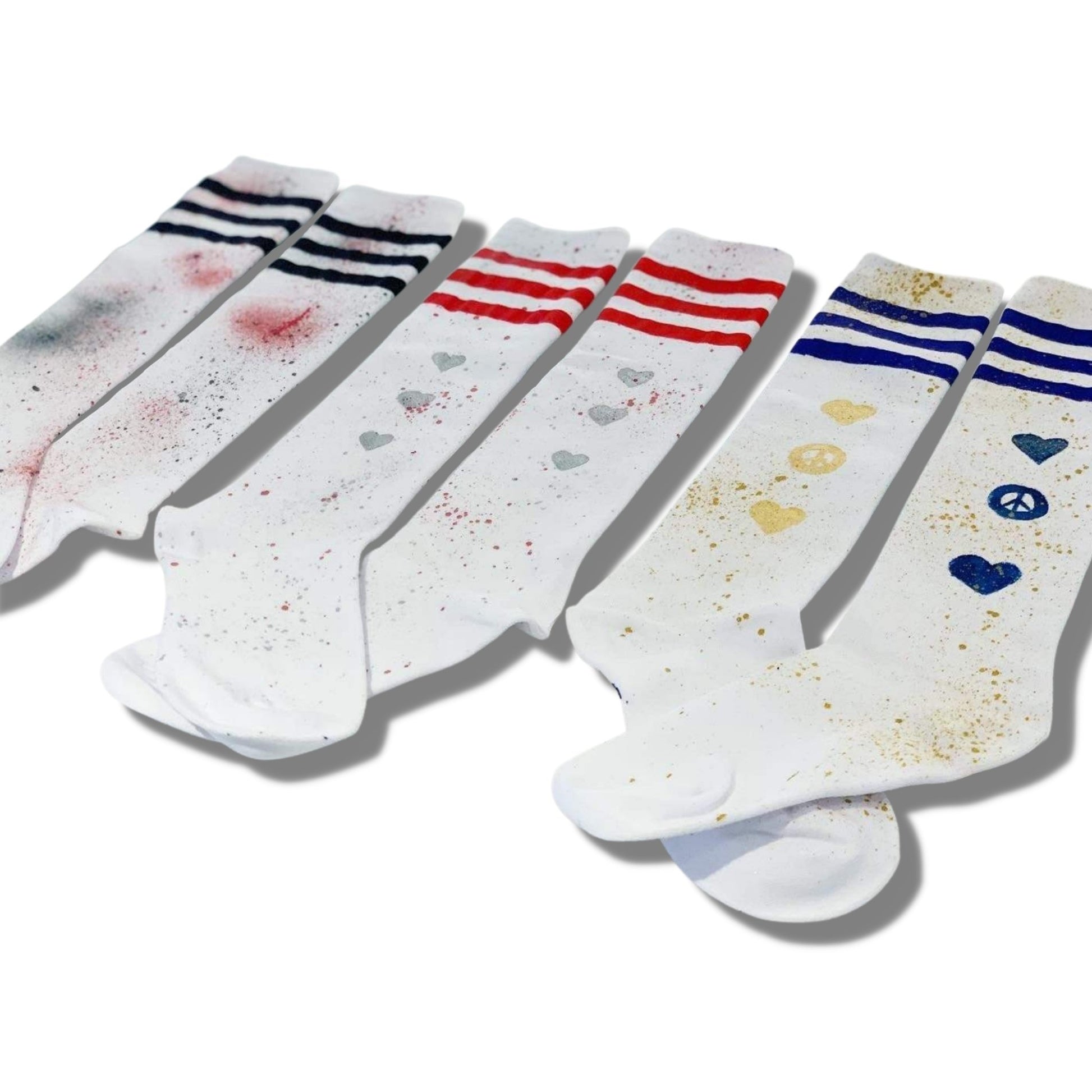 Custom Handpainted and Splattered Socks - a Spirit Animal - Socks Camp camp socks Nike Elite