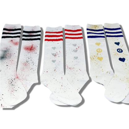 Custom Handpainted and Splattered Socks - a Spirit Animal - Socks Camp camp socks Nike Elite