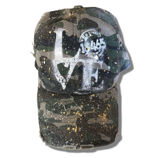 Custom Stencil Baseball Hat - a Spirit Animal - Custom Stencil Hat $45-$60 Blue Camp