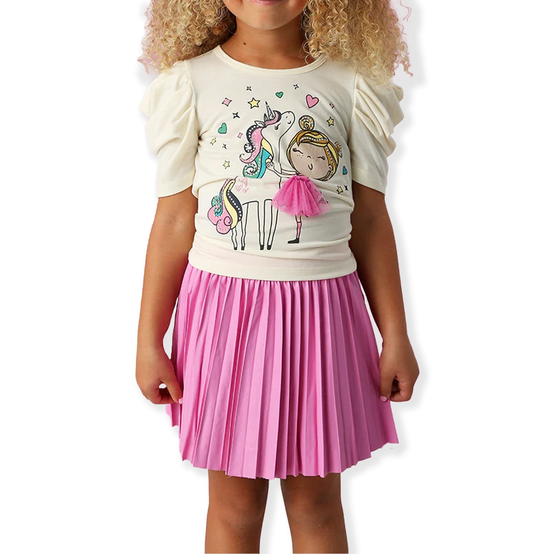 Hannah Banana Pink Pleated Faux Leather Skirt - a Spirit Animal - Skirt active September 2023 bottoms Hannah banana