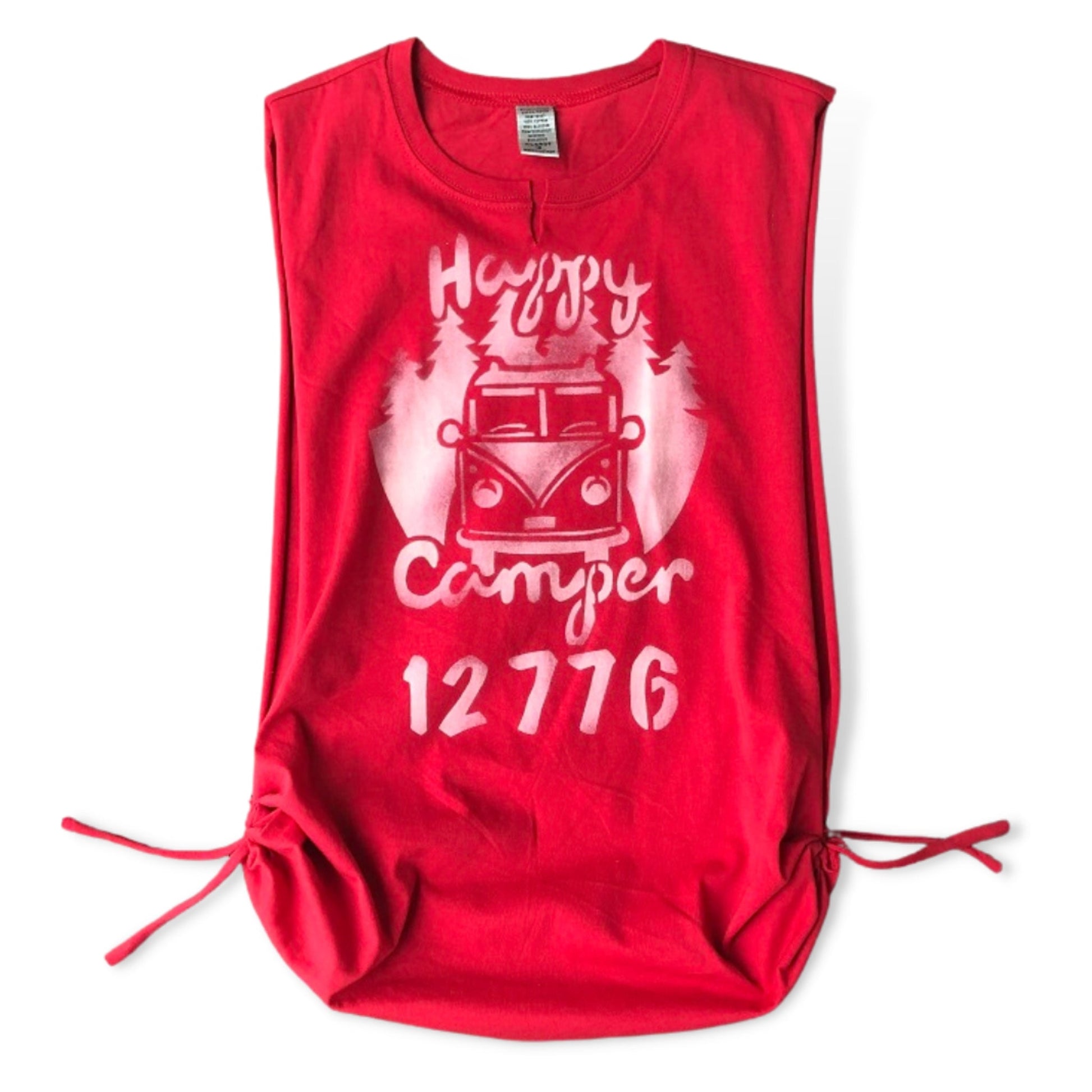 Happy Camper Custom Side Slash Camp Tank - a Spirit Animal - Custom Tank active January 2024 adult Ali & Joe