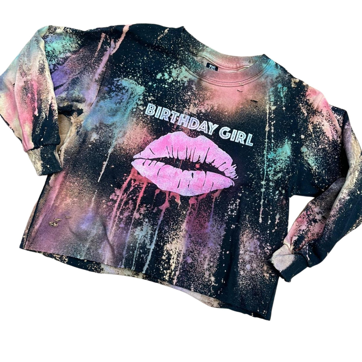 Heart N Soul Bleached L/S Tee Front &amp; Back Birthday Shirt - a Spirit Animal -