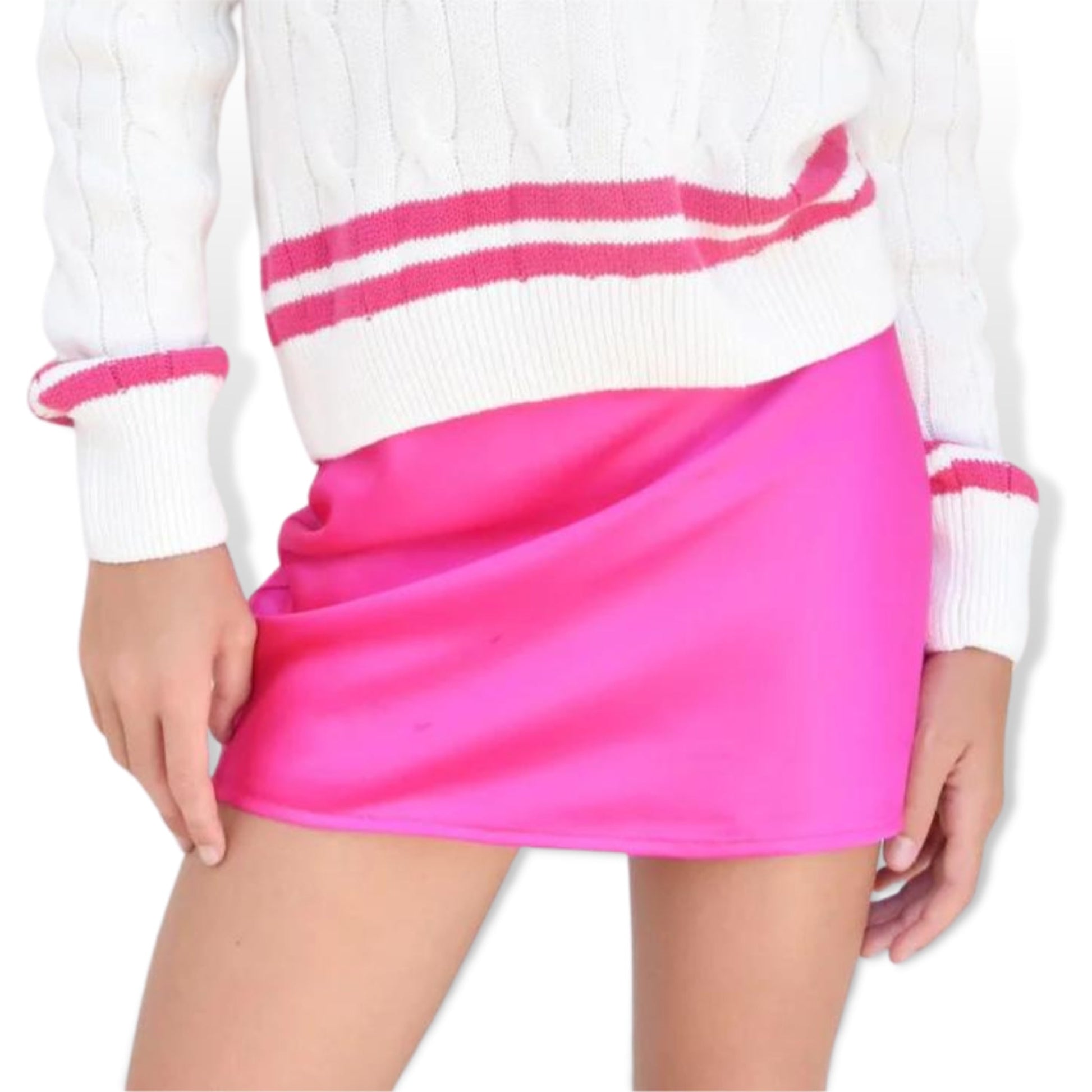 KatieJNYC Shocking Pink Devyn Satin Skirt - a Spirit Animal - Skirt $60-$90 active August 2023 bottoms