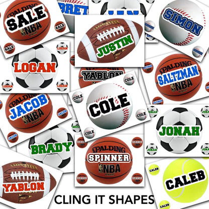 Large 9x12 Sports Balls Cling Its. - a Spirit Animal - Cling Its Name Needed Cling Its Name Needed Custom decals