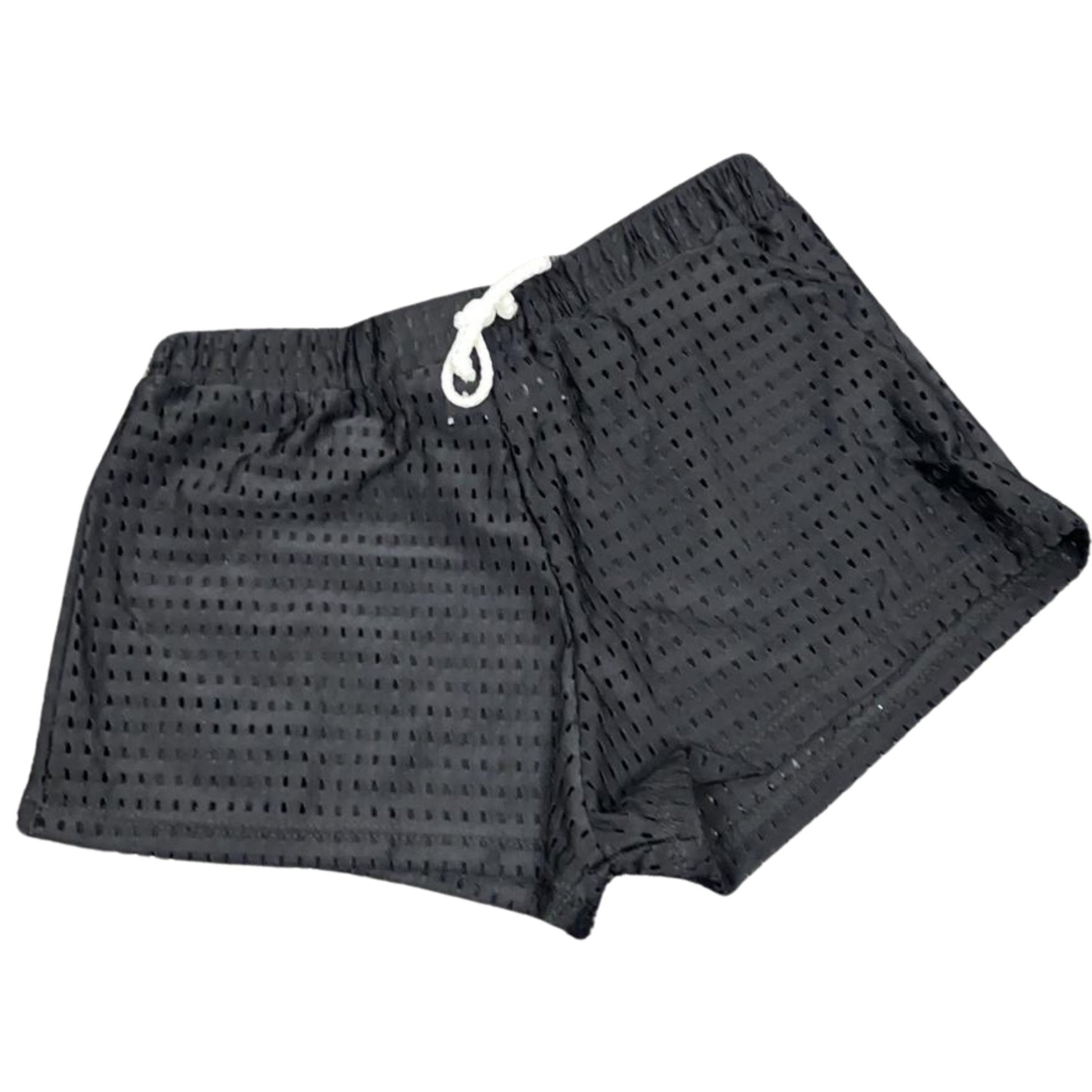 Les Tout Petits Black Mesh Short - a Spirit Animal - shorts $30-$45 black cover-ups