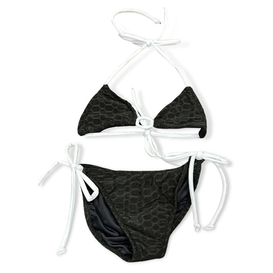 Les Tout Petits Black White Ring String Bikini - a Spirit Animal - bikini active February 2024 bikini black
