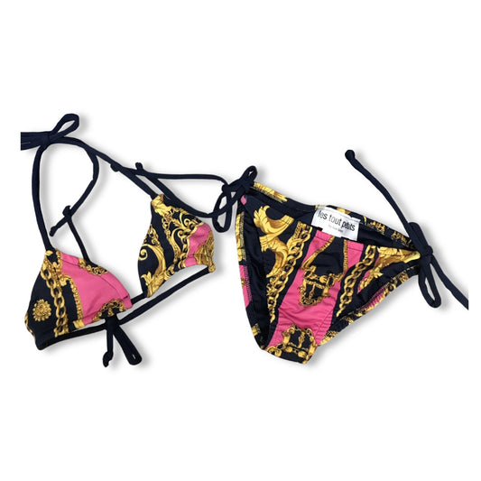 Les Tout Petits Pink / Navy Hermes String Bikini - a Spirit Animal - bikini active February 2024 bikini Juniors