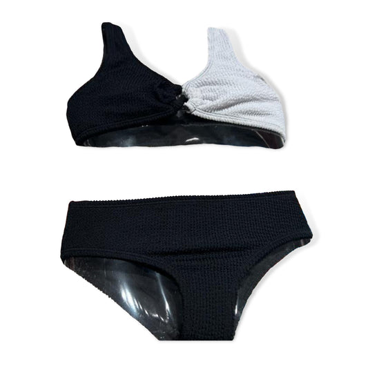 Limeapple Belinda Crinkle Cropped Bikini - a Spirit Animal - swim active December 2023 bikini black