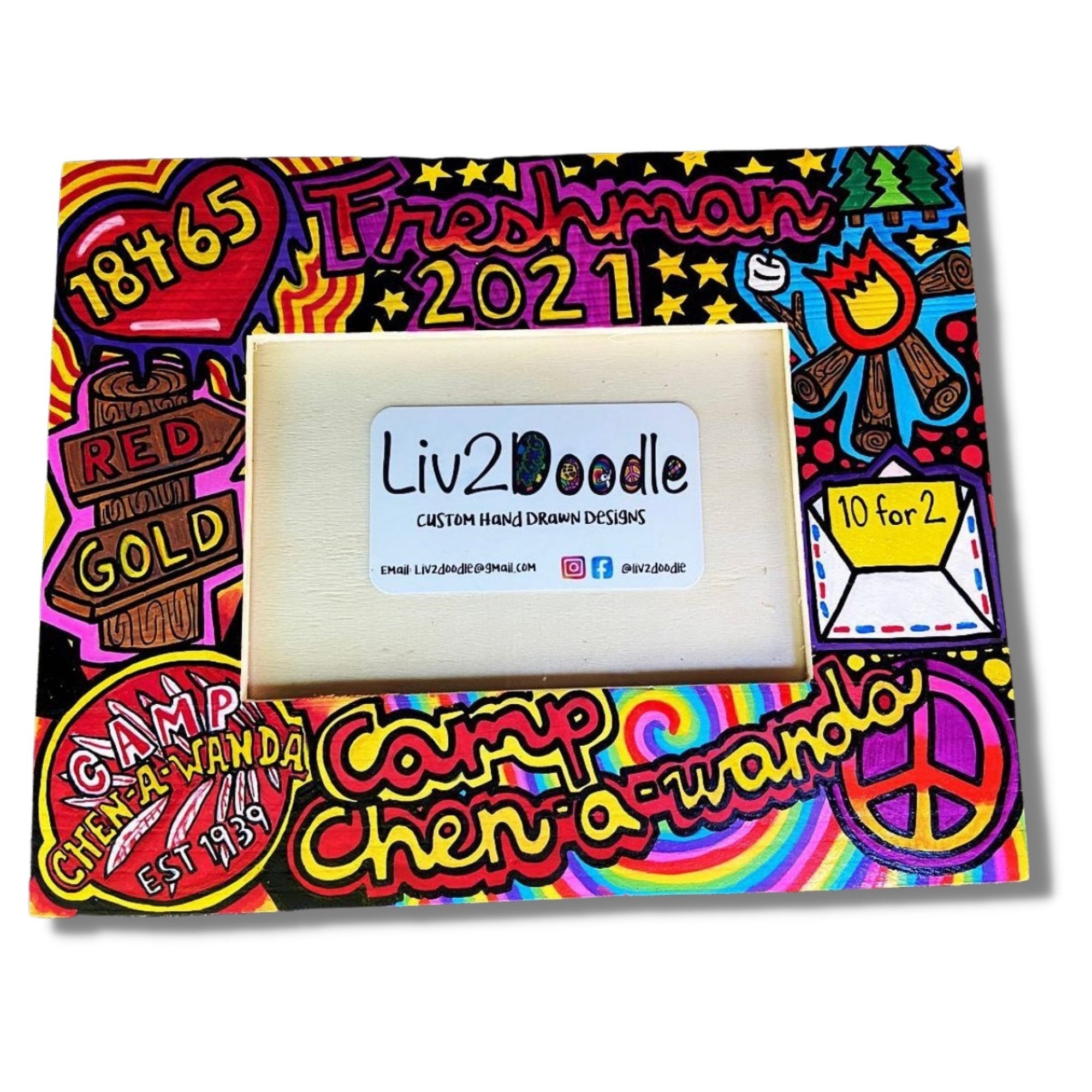 Liv2Doodle Custom Camp/College Picture Frame - a Spirit Animal - Custom Favorite Things Frame $45-$60 Camp custom