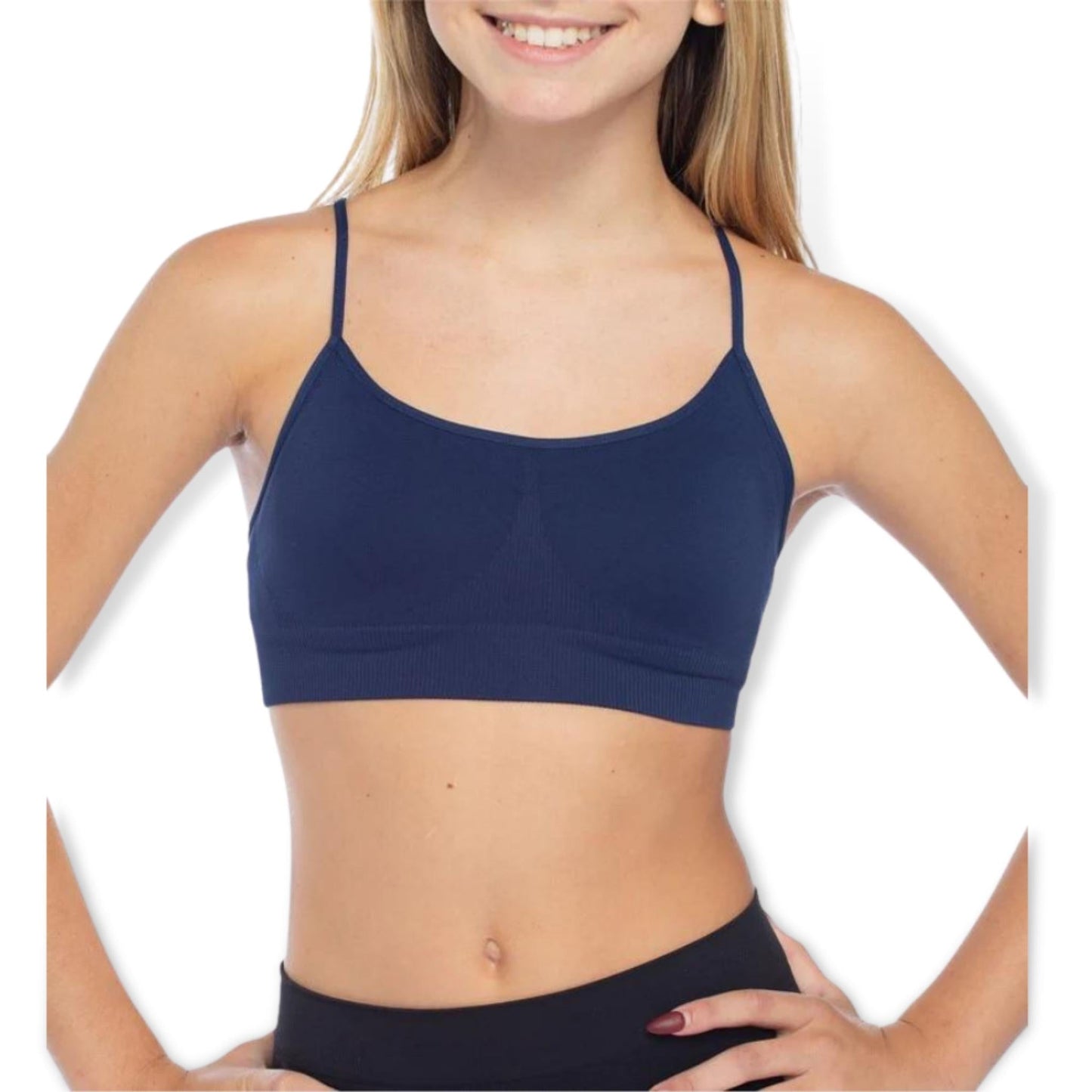 Malibu Sugar Navy Girls Bra Cami (7-14) - a Spirit Animal - Camisole active Apr 2022 Blue bra