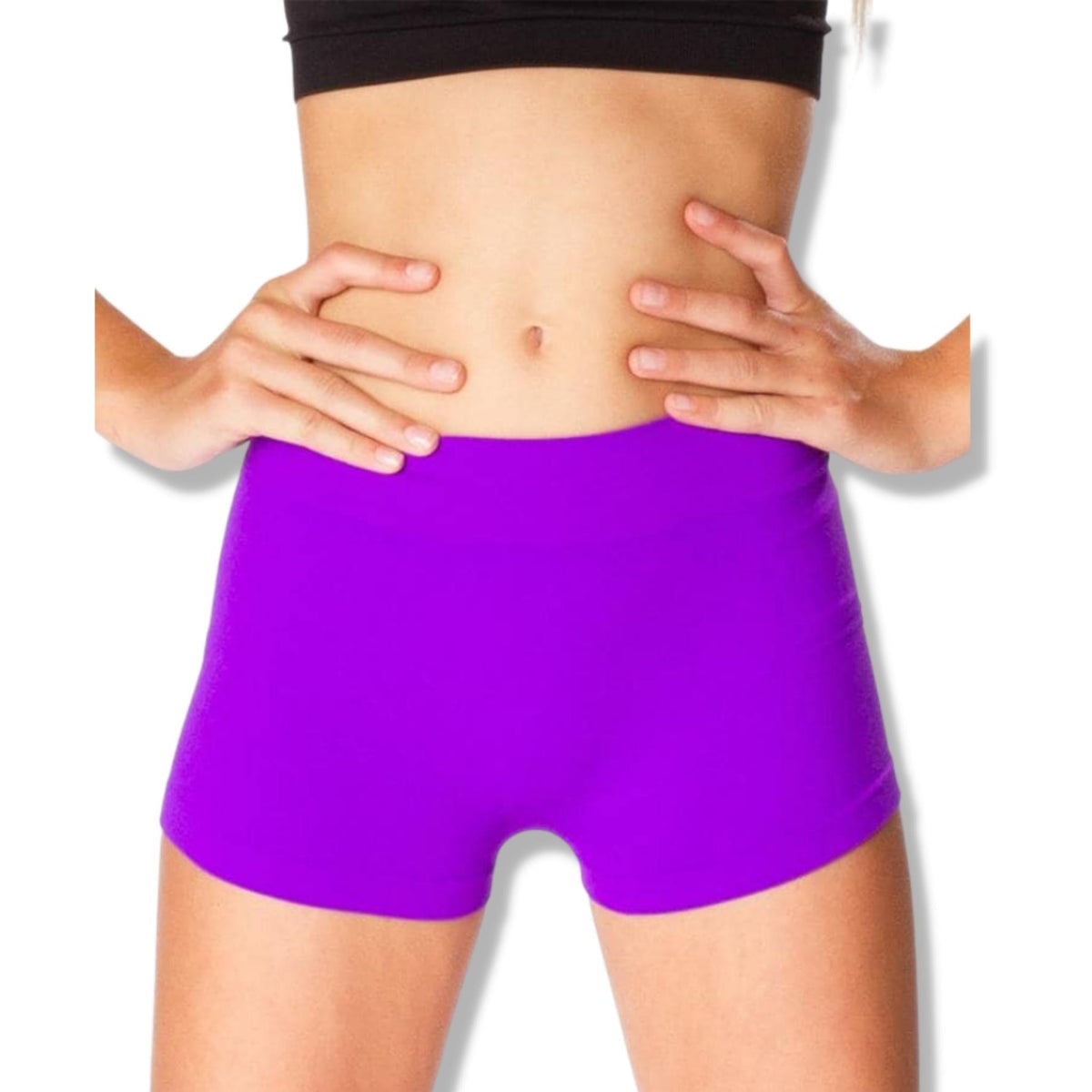 Malibu Sugar Neon Purple Solid Boy Shorts (4-6x) - a Spirit Animal - shorts 4 4-6x 6