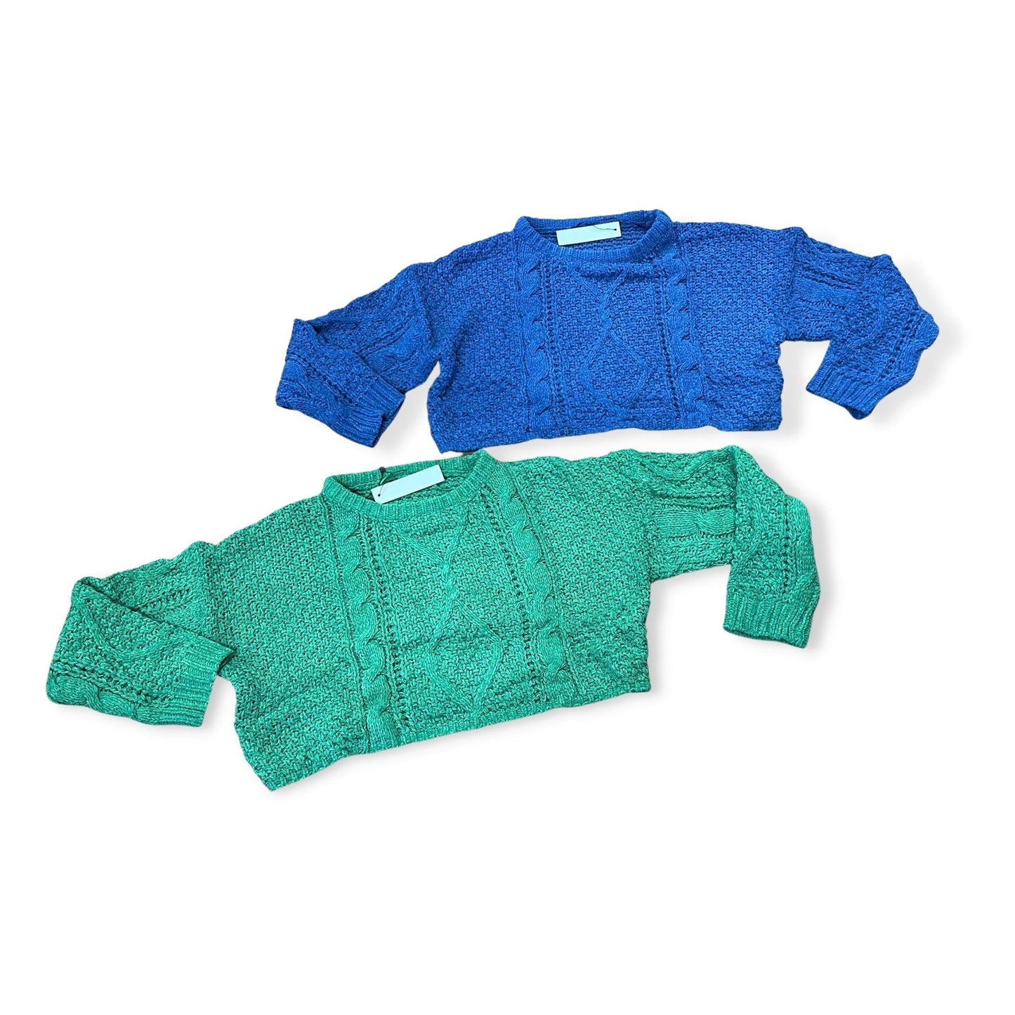 Papermoon Green Cora Cable Knit Pullover - a Spirit Animal - Pullover $30-$60 active Nov 2022 Color-Green