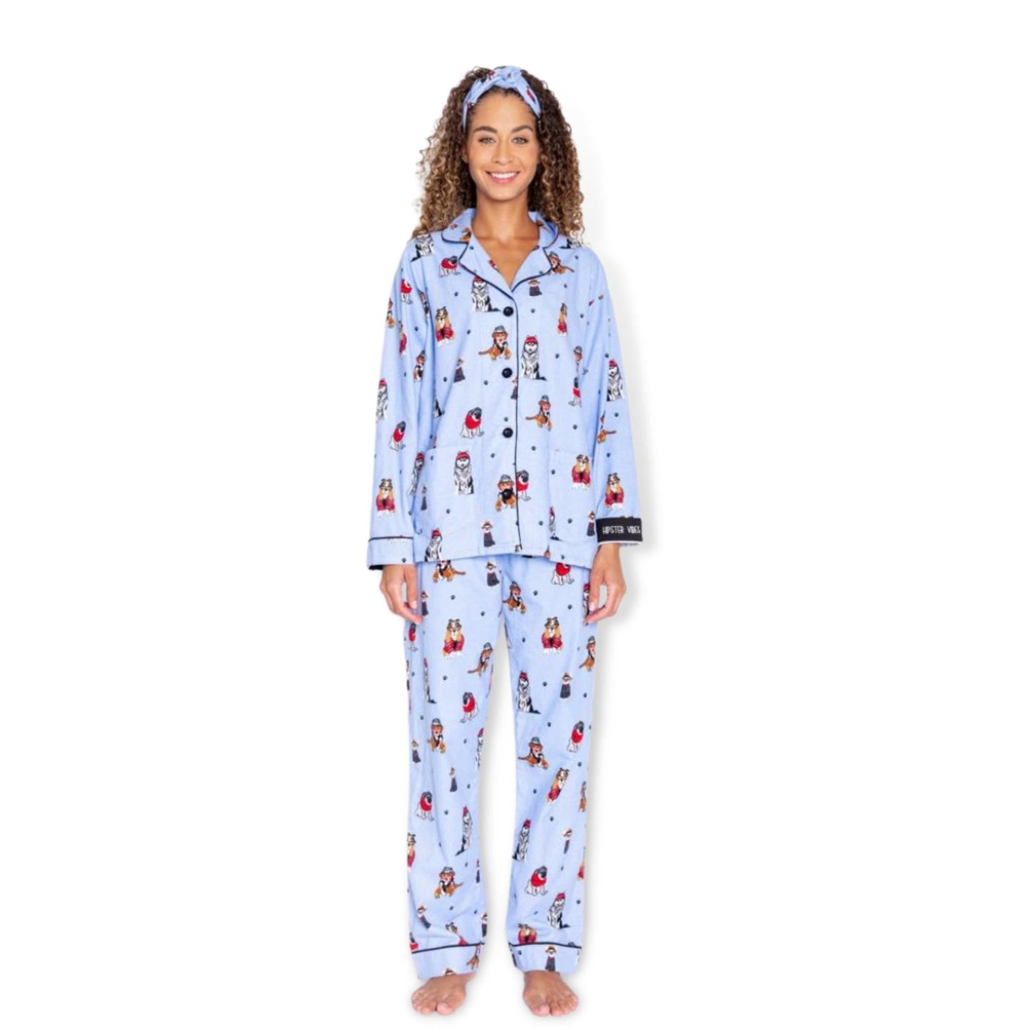 PJ Salvage Ice Blue Flannels PJ Set - a Spirit Animal - Loungewear $60-$90 active Sep 2022 Blue