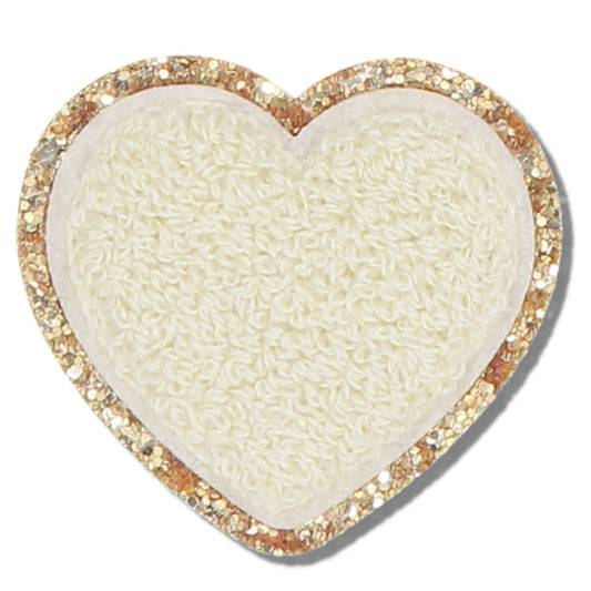 SCLN Buttercream Glitter Heart Patch - a Spirit Animal - Patch Clover handbags-accessories handbags-accressories