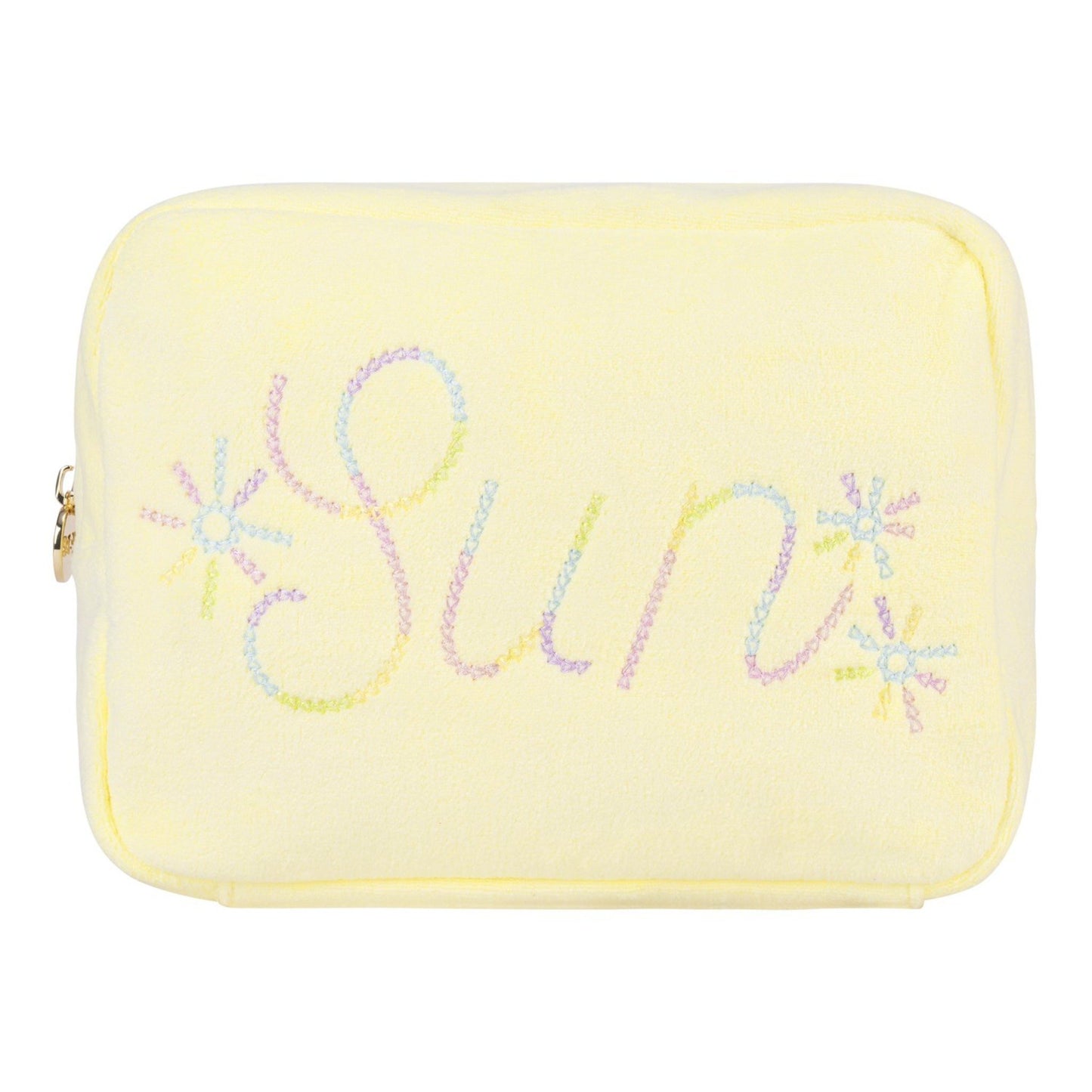 SCLN Embroidered "Sun" Large Pouch - a Spirit Animal - Pouch $120-$135 Color-Passion Fruit / Sun handbags-accessories