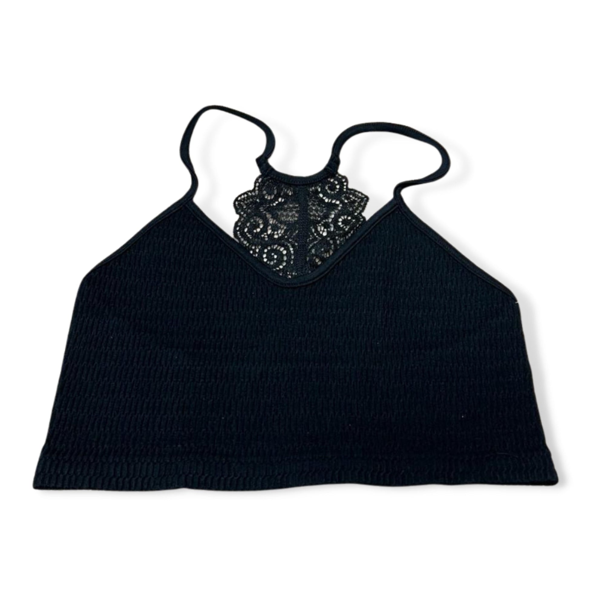 Suzette Black V-Neck Bralette w/Lace - Tweens - a Spirit Animal - Undershirts active September 2023 black bra