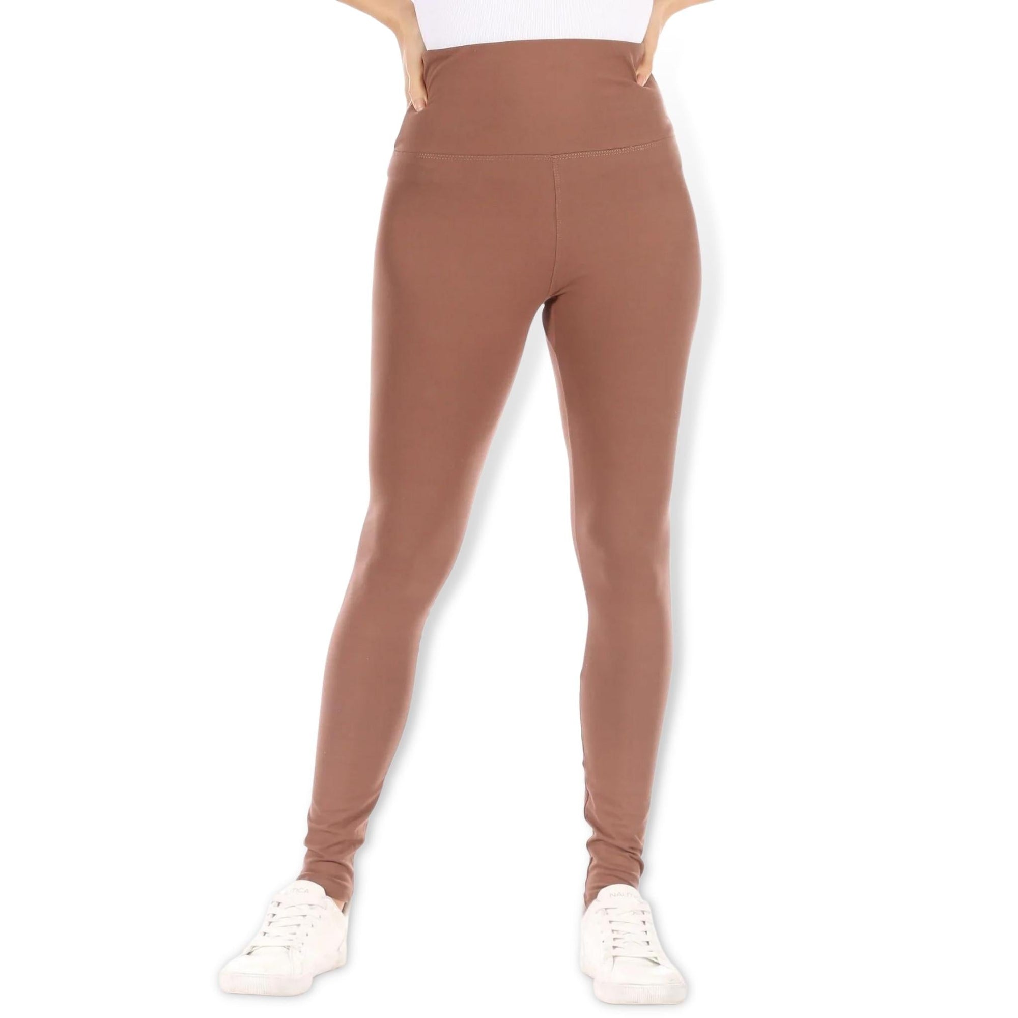 Suzette Milk Chocolate 5" High Waist Brushed Poly Leggings - a Spirit Animal - leggings active Oct 2022 bottoms Junior Large