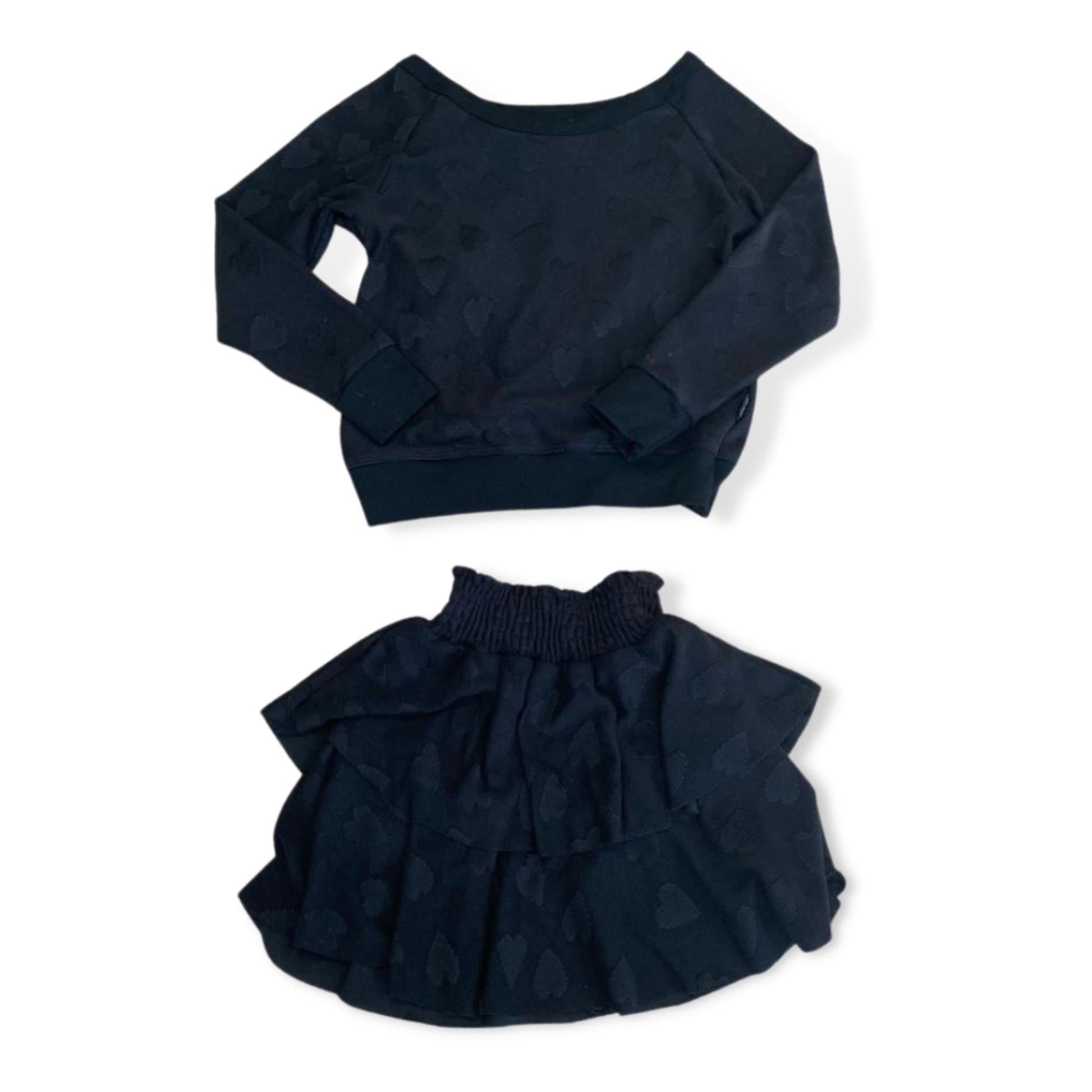 T2Love Black Smocking Tier Skirt Knit Hearts - a Spirit Animal - Skirt $30-$60 4 active Aug 2022