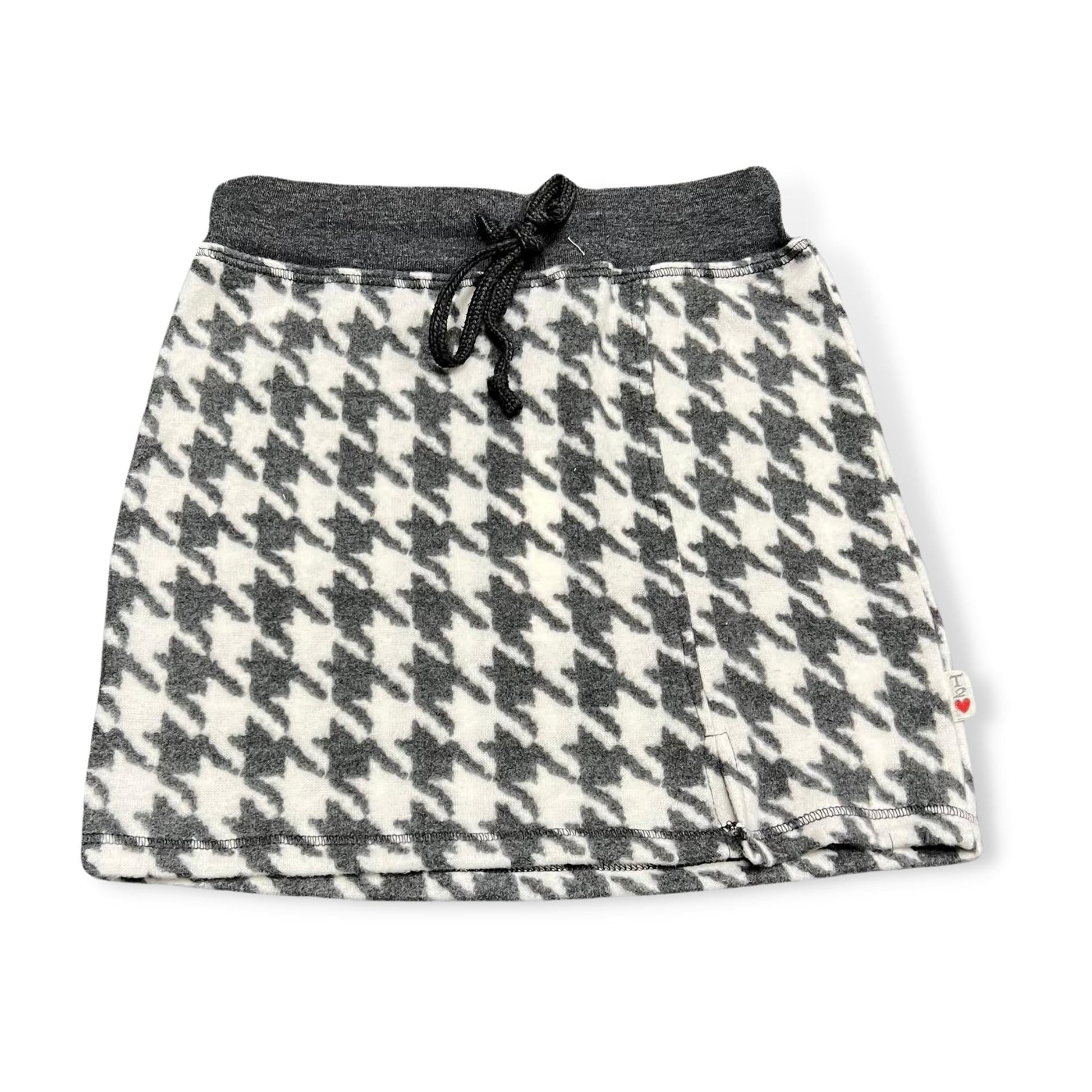 T2Love Black-White Mini Draw String Skirt with Side Slit Houndstooth - a Spirit Animal - Skirt $30-$60 $60-$90 10