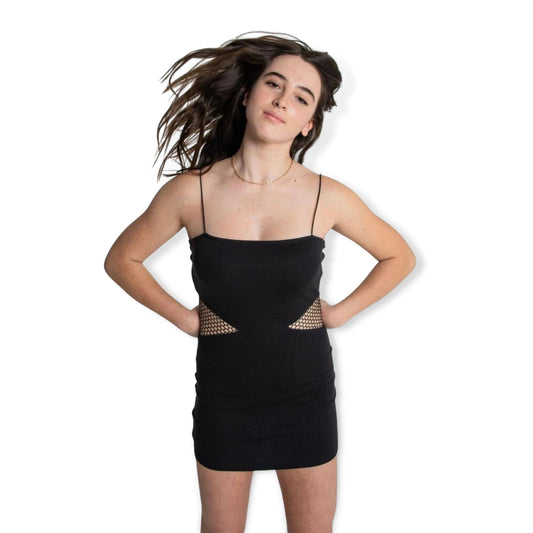 Theme Black Mesh Side Dress - a Spirit Animal - Dress $90-$120 active August 2023 black