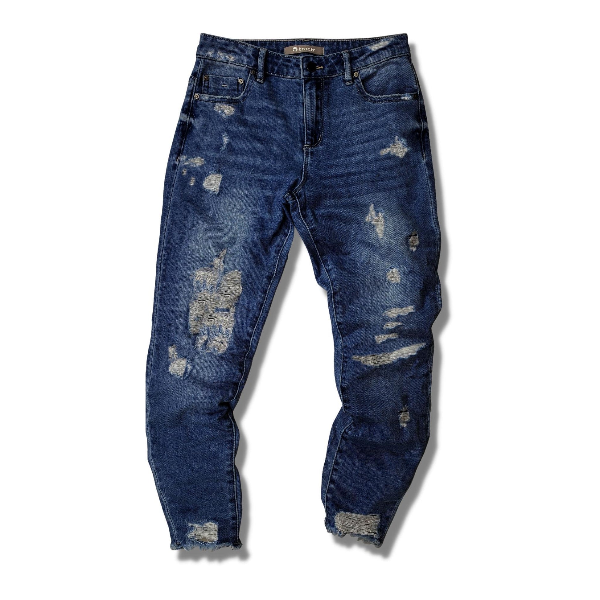 Tractr Indigo Destructed Weekender Pants - a Spirit Animal - Pants $45-$60 Juniors Pants