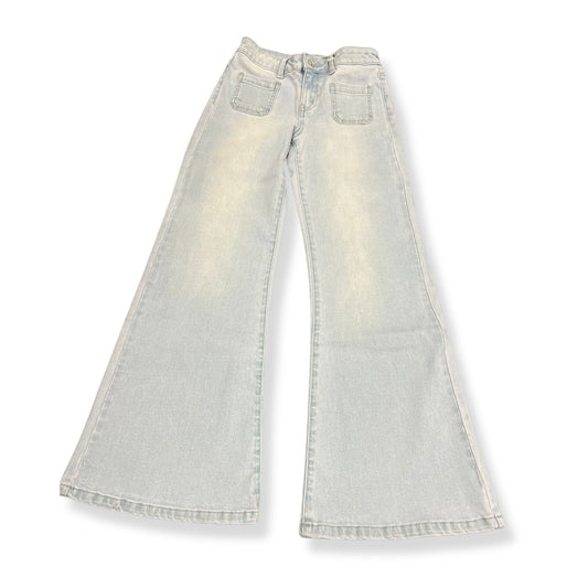 Tractr Indigo Patch Pocket Relax Flare Jeans - a Spirit Animal - jeans active March 2024 bottoms denim
