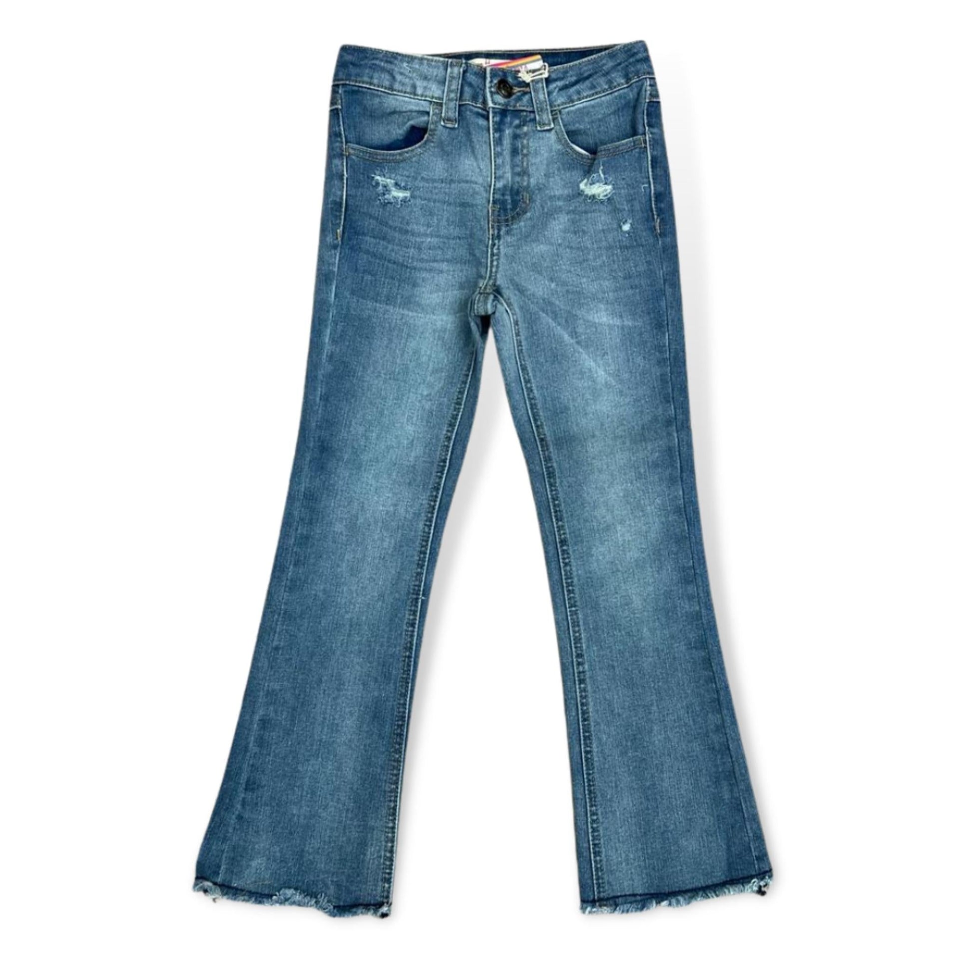 Vintage Havana Light Wash Distressed Flare Jean - a Spirit Animal - jeans $30-$60 $60-$90 10