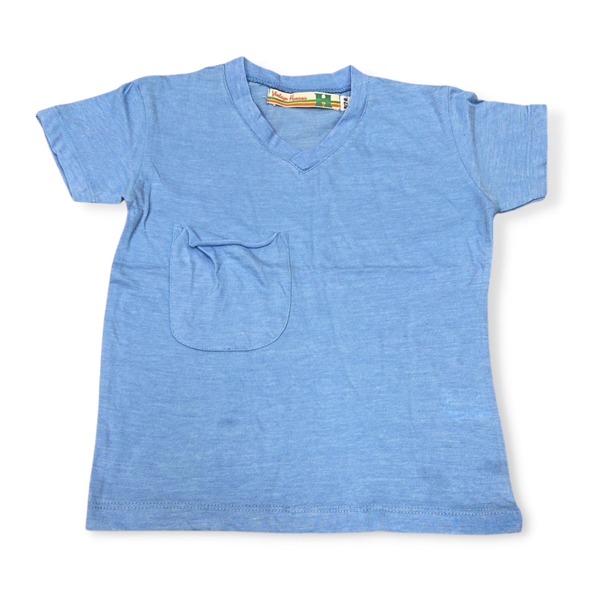 Vintage Havana Summer Blue V-neck Pocket Tee - a Spirit Animal - Tee Shirt active Jan 2023 Apparel Blue