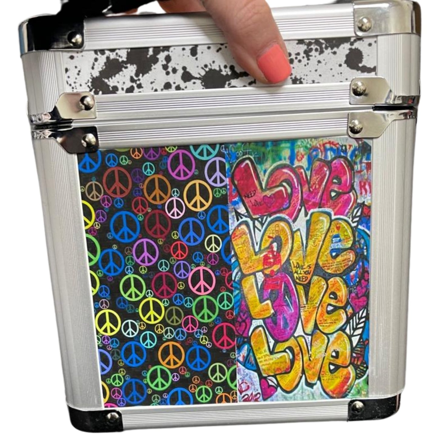 White Combo Decoupaged Lockbox - a Spirit Animal - Custom Camp Lock Box $60-$75 $75-$90 Alli Paige